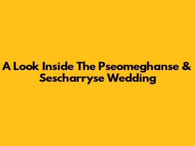 A Look Inside The Pseomeghanse & Sescharryse Wedding