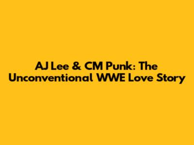 AJ Lee & CM Punk: The Unconventional WWE Love Story