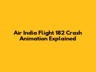 Air India Flight 182 Crash Animation Explained