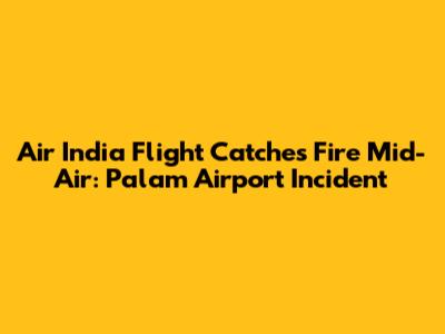 Air India Flight Catches Fire Mid-Air: Palam Airport Incident