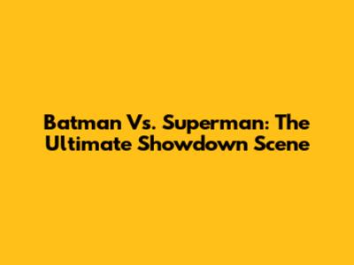 Batman Vs. Superman: The Ultimate Showdown Scene