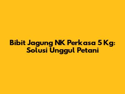 Bibit Jagung NK Perkasa 5 Kg: Solusi Unggul Petani