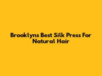 Brooklyn's Best Silk Press For Natural Hair