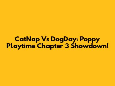 CatNap Vs DogDay: Poppy Playtime Chapter 3 Showdown!