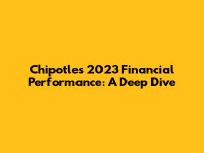 Chipotle's 2023 Financial Performance: A Deep Dive