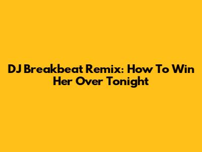 DJ Breakbeat Remix: How To Win Her Over Tonight