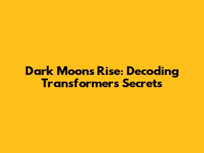 Dark Moon's Rise: Decoding Transformers' Secrets