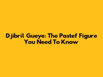 Djibril Gueye: The Pastef Figure You Need To Know
