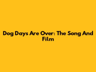Dog Days Are Over: The Song And Film