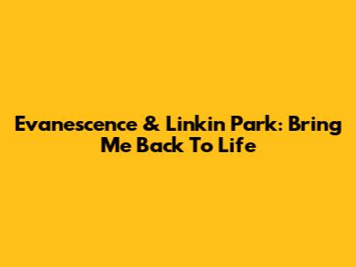 Evanescence & Linkin Park: Bring Me Back To Life