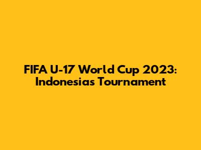 FIFA U-17 World Cup 2023: Indonesia's Tournament
