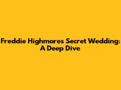 Freddie Highmore's Secret Wedding: A Deep Dive