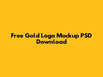 Free Gold Logo Mockup PSD Download