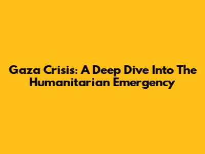 Gaza Crisis: A Deep Dive Into The Humanitarian Emergency