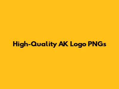 High-Quality AK Logo PNGs