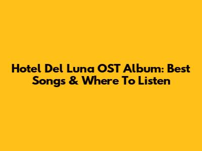 Hotel Del Luna OST Album: Best Songs & Where To Listen