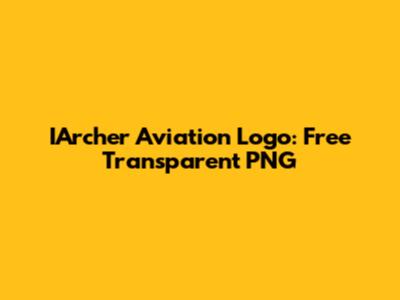 IArcher Aviation Logo: Free Transparent PNG