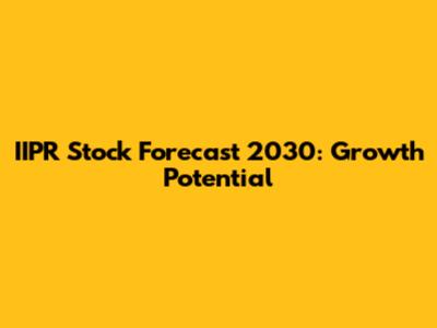 IIPR Stock Forecast 2030: Growth Potential