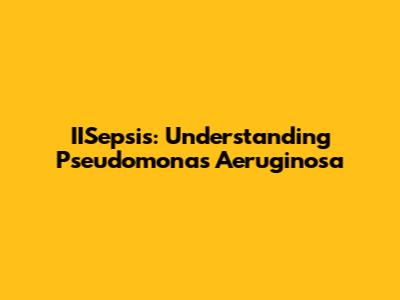IISepsis: Understanding Pseudomonas Aeruginosa