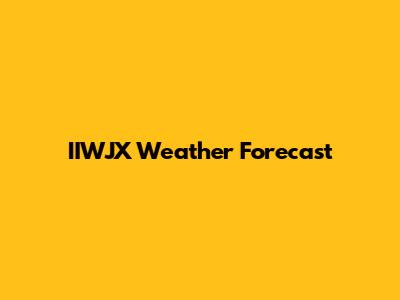 IIWJX Weather Forecast