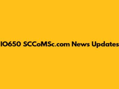 IO650 SCCoMSc.com News Updates
