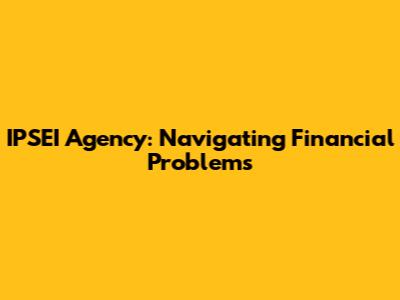 IPSEI Agency: Navigating Financial Problems
