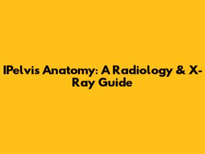IPelvis Anatomy: A Radiology & X-Ray Guide