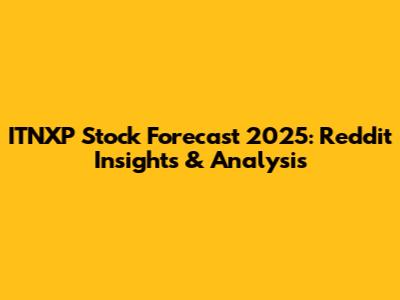 ITNXP Stock Forecast 2025: Reddit Insights & Analysis
