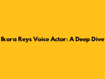 Ikora Rey's Voice Actor: A Deep Dive