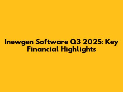 Inewgen Software Q3 2025: Key Financial Highlights