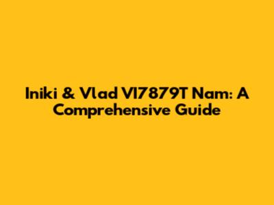 Iniki & Vlad VI7879T Nam: A Comprehensive Guide
