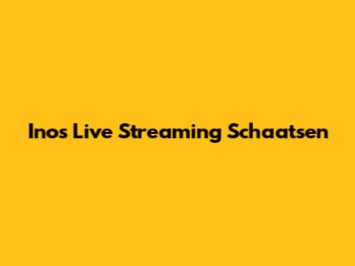 Inos Live Streaming Schaatsen