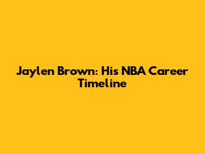 Jaylen Brown: His NBA Career Timeline