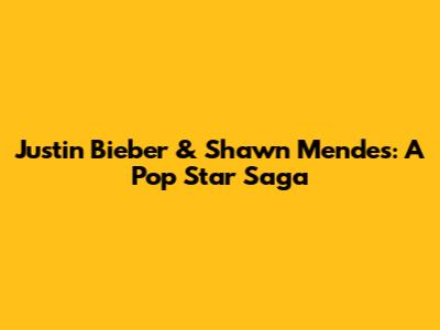 Justin Bieber & Shawn Mendes: A Pop Star Saga
