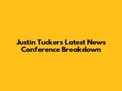Justin Tucker's Latest News Conference Breakdown