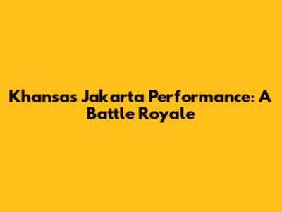Khansa's Jakarta Performance: A Battle Royale