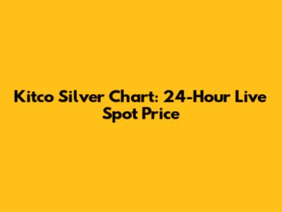 Kitco Silver Chart: 24-Hour Live Spot Price