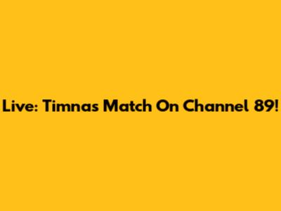 Live: Timnas Match On Channel 89!
