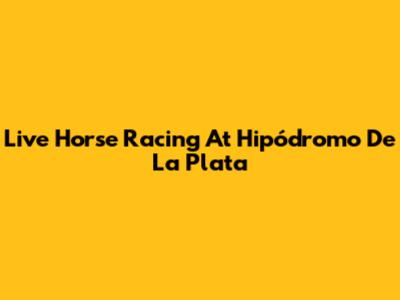 Live Horse Racing At Hipódromo De La Plata
