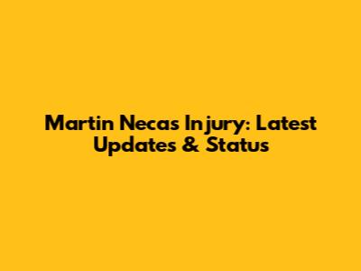 Martin Necas Injury: Latest Updates & Status