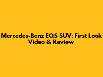 Mercedes-Benz EQS SUV: First Look Video & Review