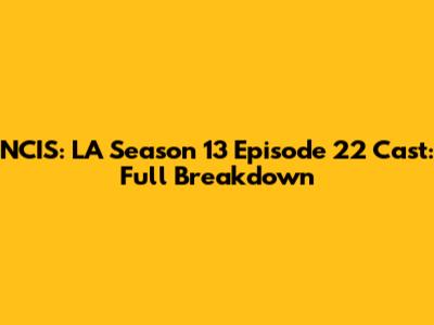 NCIS: LA Season 13 Episode 22 Cast: Full Breakdown
