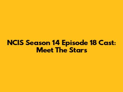 NCIS Season 14 Episode 18 Cast: Meet The Stars
