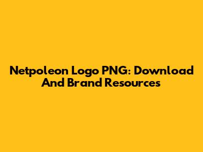 Netpoleon Logo PNG: Download And Brand Resources