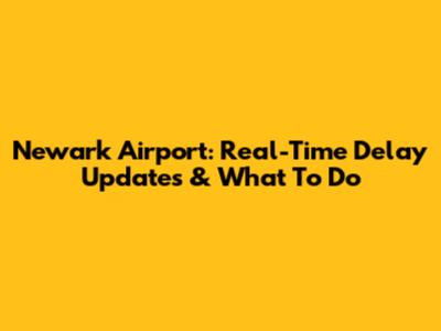 Newark Airport: Real-Time Delay Updates & What To Do