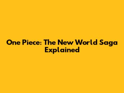 One Piece: The New World Saga Explained