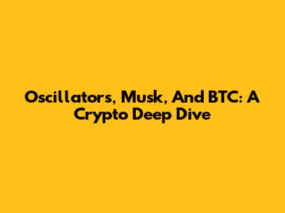 Oscillators, Musk, And BTC: A Crypto Deep Dive