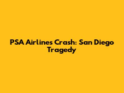 PSA Airlines Crash: San Diego Tragedy
