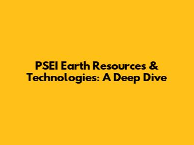 PSEI Earth Resources & Technologies: A Deep Dive