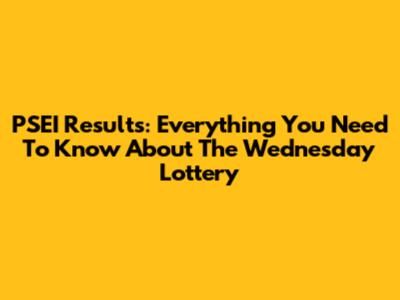 PSEI Results: Everything You Need To Know About The Wednesday Lottery